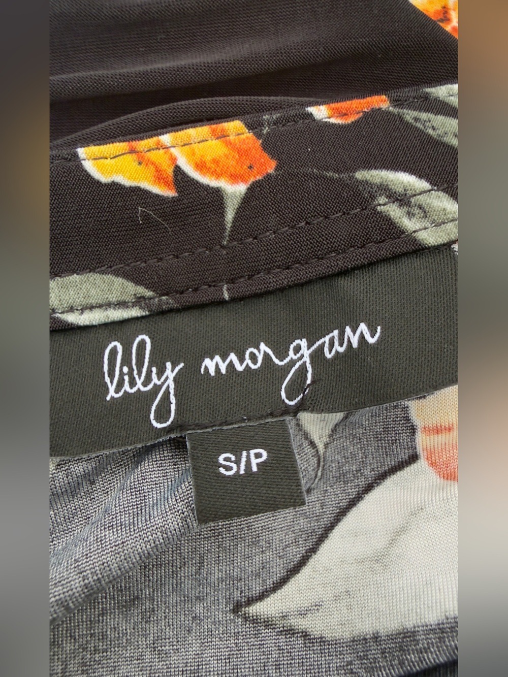 🖤🧡 Lily Morgan Black Orange Floral Sleeveless Tunic Top | Size S - Picture 9 of 11